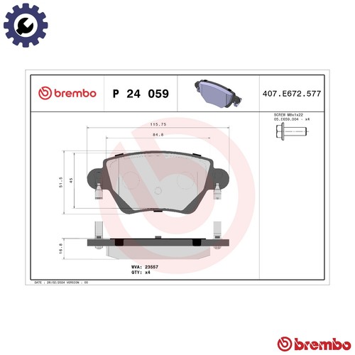 Brake pad set - brake, disc