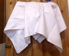 6 Large Vintage White Damask