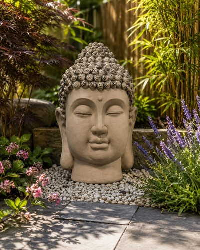 Large buddha head - large,