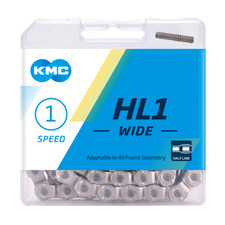 KMC Chain HL1 WIDE - Half Link - Silver - Single 1/2" x 1/8"  BMX Freestyle Bike