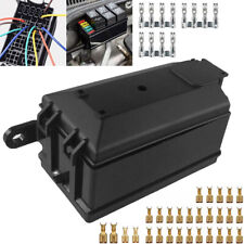 Automotive Car Fuse Holder Block With Terminals 12-Slot Relay Box 6 Relays Slots