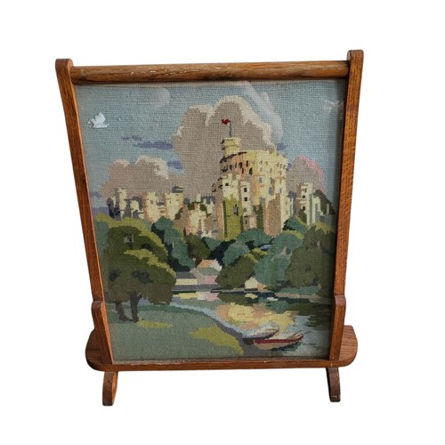 Vintage wooden framed tapestry - vintage,