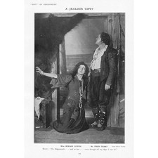 Scene from Matt of Merrymount at The New Theatre Antique Print 1908