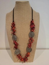 Natural Red Coral Necklace &