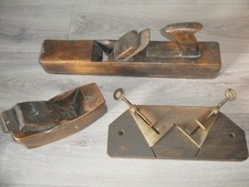 ANTIQUE VINTAGE WOODEN JACK WOOD PLANES COFFIN SMOOTHING PLANER TOOL MITER BOX