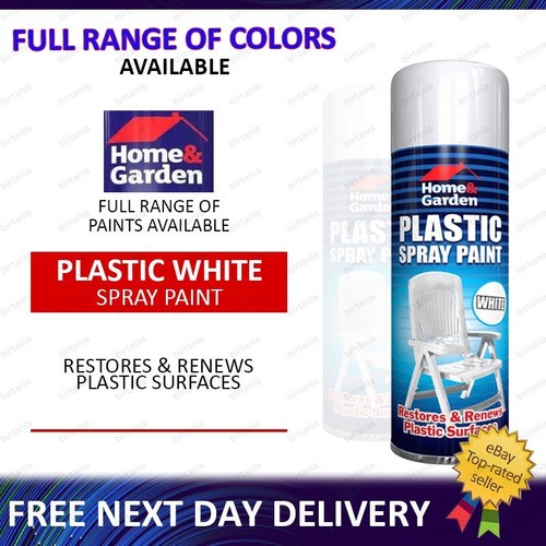 Plastic white spray paint - white,