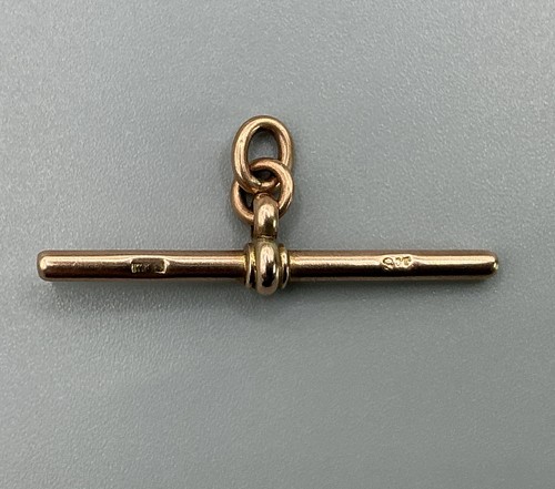 9ct rose gold bar pendant - rose, pendant-