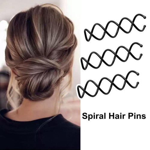 20pcs black spiral hair - spiral,