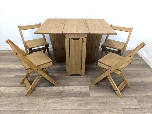 Dining table corona pine - pine, drop