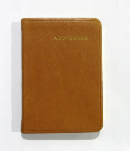 Address book mini 3x4 leather - address,