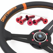 6x Red Steering Wheel Bolts /