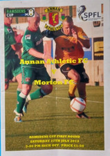 ANNAN ATHLETIC v  GREENOCK MORTON 2013-2014 RAMSDENS CUP  MATCH 28 A5 PAGES