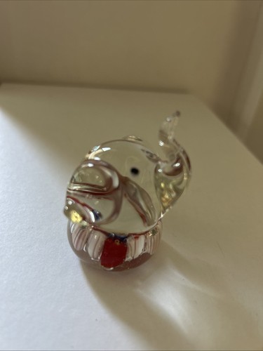 Vintage glass elephant - glass,