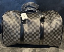 Black Mens PU Leather Duffle