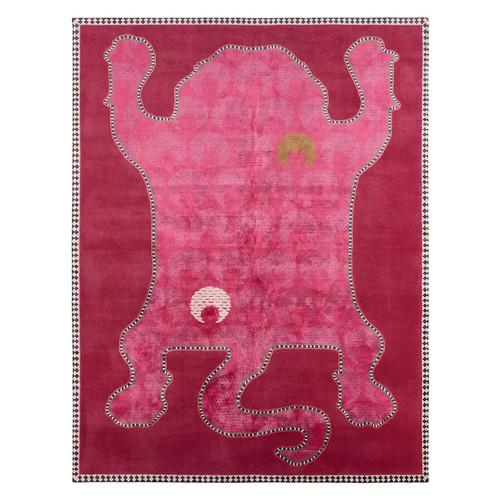 Handmade rug with - handmade, tiger
