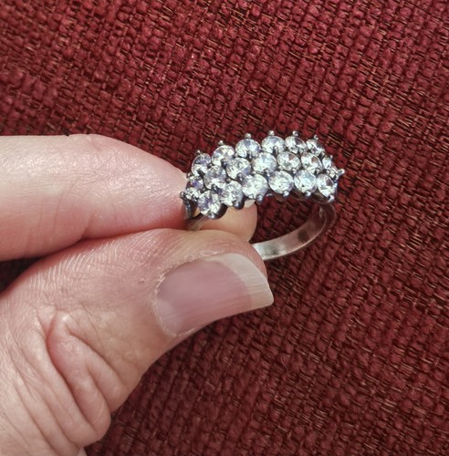Silver and cubic zirconia - silver,