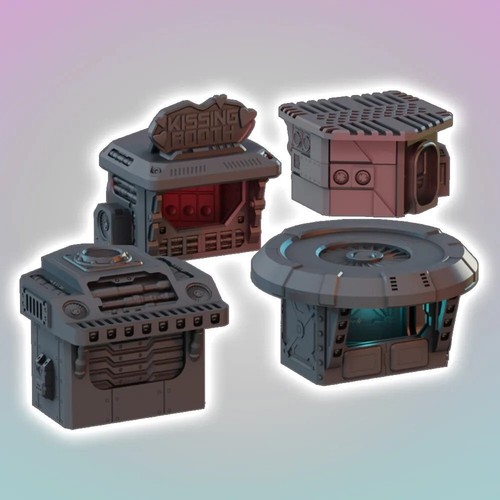 Sci city market stalls - city,