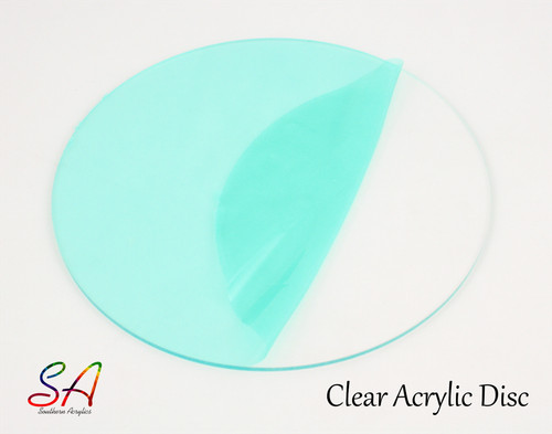 Clear acrylic discs 1mm - clear, 2mm