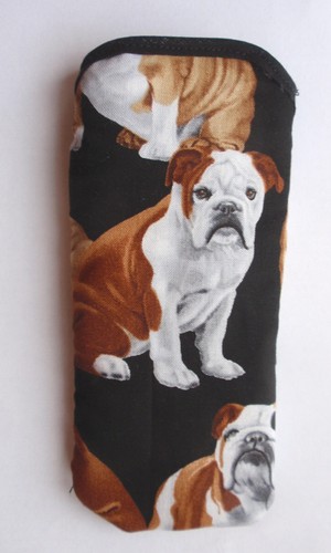 Bulldogs english glasses case - bulldogs,