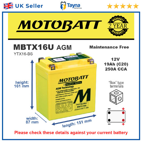 Mbtx16u motobatt quadflex agm - mbtx16u,