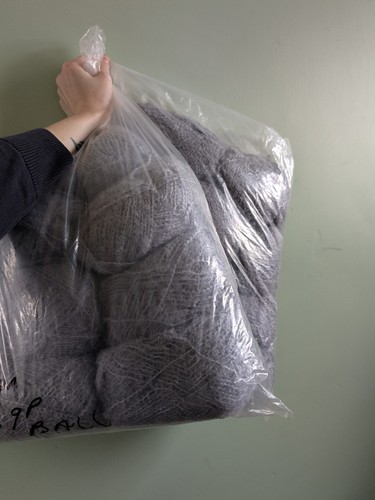 Grey purple mohair boucle - mohair,