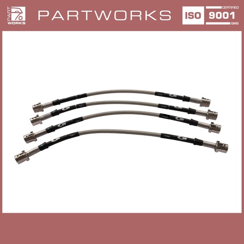 Brake hose set braided steel