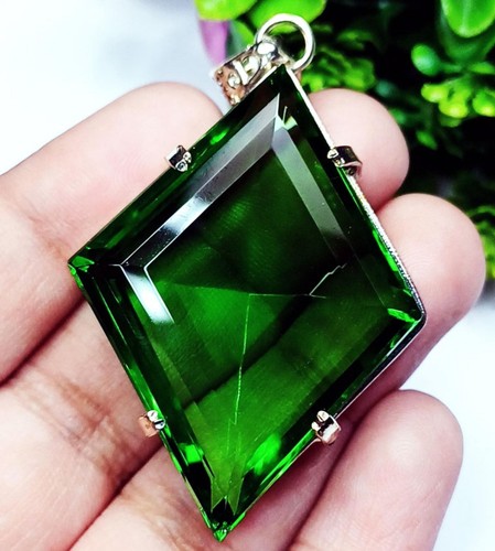 Green topaz solid silver - gs,