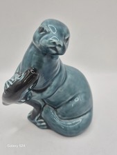 POOLE POTTERY OTTER WITH FISH