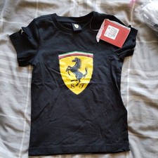 Scuderia Ferrari F1 PUMA Large Scudetto Shield Logo Kids T-Shirt 2025 age 3-4 