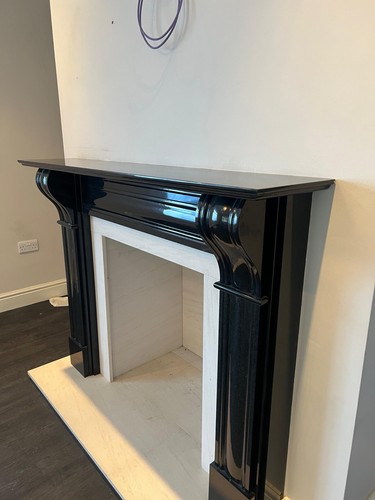 Granite fireplace surround - fireplace,
