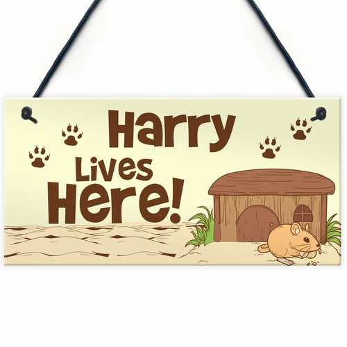 Personalised hamster cage sign - hamster,