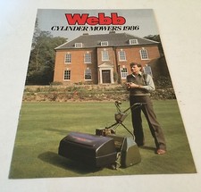 WEBB Cylinder Mowers 1986 Includes Stoic Rotary Original Sales Brochure