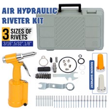 Air Hydraulic Pop Rivet Gun Pneumatic Riveter Industrial 4 Size Set With Case UK