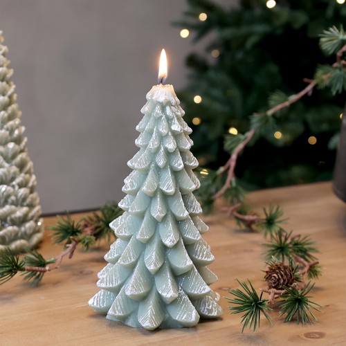 Christmas tree shaped candle - christmas,