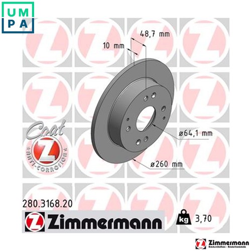 Brake disc 280 3168 - brake, 280.3168.20