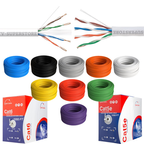 Cat5e cat6 cable - cat5e, 500ft