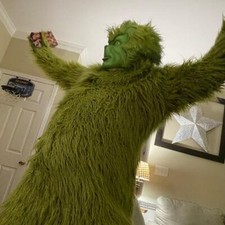 Green furry monster Grinch