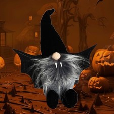 Halloween Gnome Bat Gonk Black