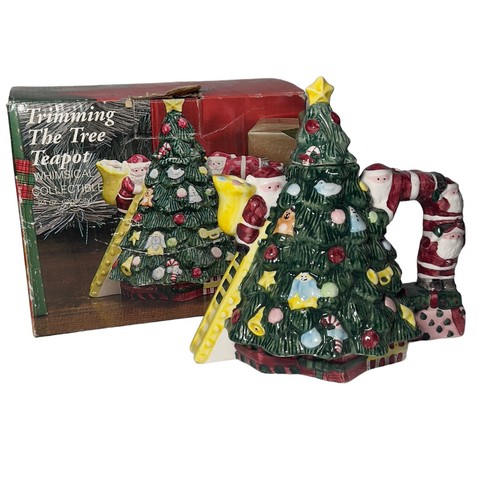 Christmas tree teapot - tree,