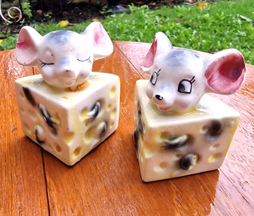 Vintage ceramic mouse - vintage,