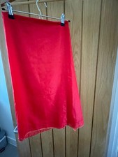 Red Belly Dance Veil with Gold trim