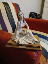 Italian Capodimonte Figurine Dear 1987 A Belcari Seated Lady Figurine FANTASTIC