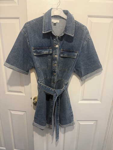 Topshop denim playsuit short - playsuit,