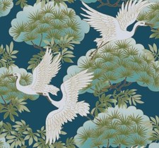 Wallpaper Sprig & Heron Dark