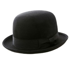 Black bowler hat wool - , felt