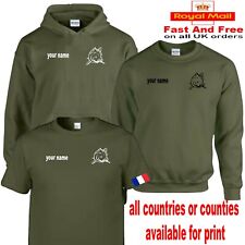 fishing t shirt jumper or hoodie with personalised name flag