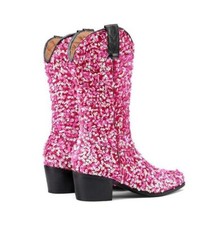 Sequins Ankle Boots Mid Block
