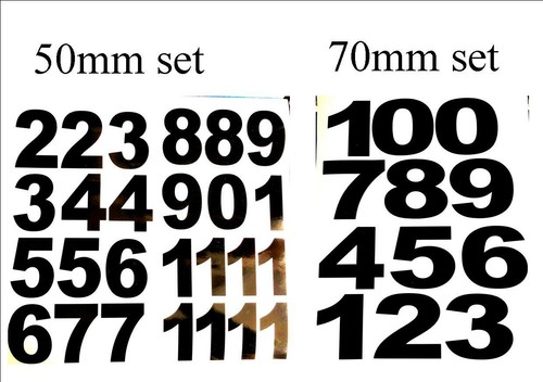 Numbers 50mm or 70mm - numbers,