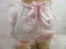 ADULT pink frilly BABY SISSY DIAPER COVER PANTIES W/PROOF