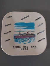 Reina Del Mar Ashtray - From Union Castle Shipping Line - 1968 - Few Blemishes